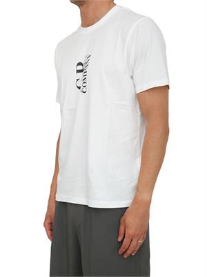 C.P. COMPANY T-shirt CP Company in cotone bianco con logo in UOMO
