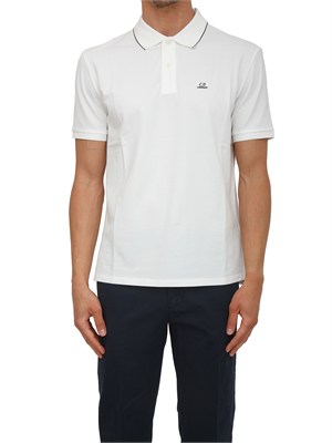 Polo C.P. Company in cotone bianco in UOMO