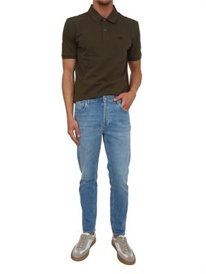 Polo C.P. Company in cotone verde kaki in UOMO