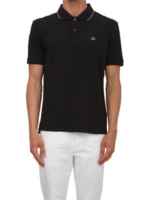 Polo C.P. Company in cotone nero in UOMO