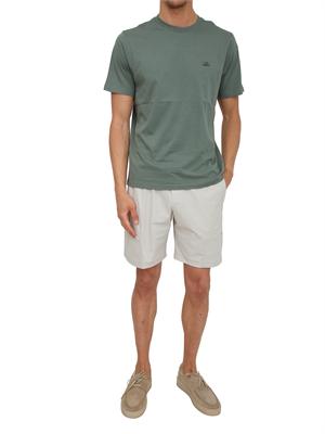 T-shirt C.P. Company in cotone verde con logo in UOMO