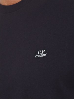 T-shirt C.P. Company in cotone blu con logo in UOMO