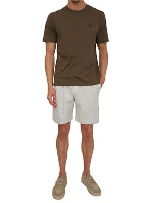 T-shirt C.P. Company in cotone verde kaki con logo in UOMO