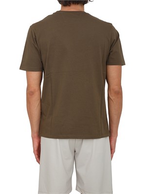 T-shirt C.P. Company in cotone verde kaki con logo in UOMO
