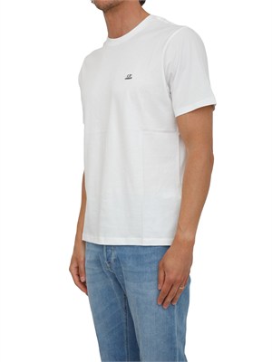 T-shirt C.P. Company in cotone bianco con logo in UOMO