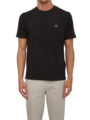 T-shirt C.P. Company in cotone nero con logo in UOMO