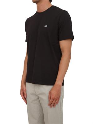 T-shirt C.P. Company in cotone nero con logo in UOMO