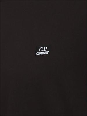 T-shirt C.P. Company in cotone nero con logo in UOMO