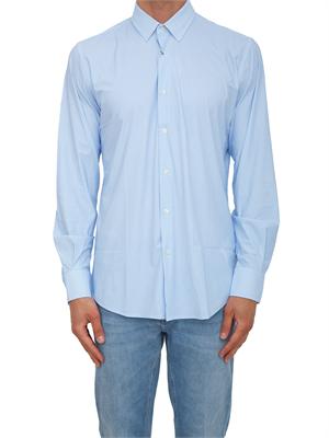 Camicia Liu Jo uomo in cotone azzurro microfantasia in UOMO