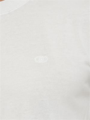 T-shirt Liu Jo uomo in crêpe di cotone bianco in UOMO