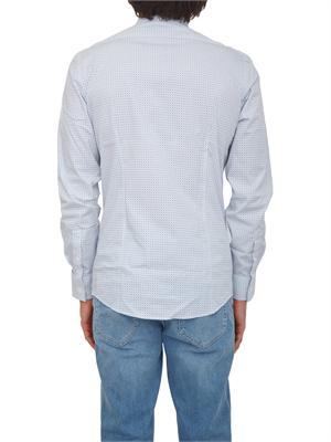 Camicia Liu Jo uomo in cotone azzurro microfantasia in UOMO