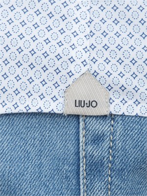 Camicia Liu Jo uomo in cotone azzurro microfantasia in UOMO