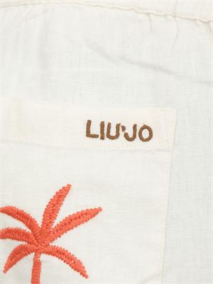 Bermuda Liu Jo uomo misto lino beige con ricami in UOMO