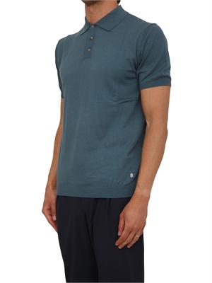 Polo maglia Liu Jo uomo in filato cotone e seta petrolio in UOMO