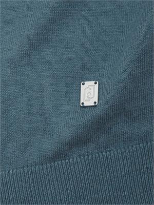 Polo maglia Liu Jo uomo in filato cotone e seta petrolio in UOMO