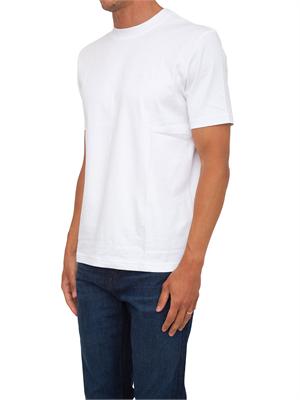 T-shirt BOSS uomo in cotone interlock bianco in UOMO