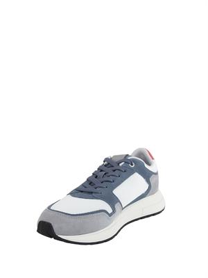 Sneakers blu BOSS uomo in mesh e suede in UOMO