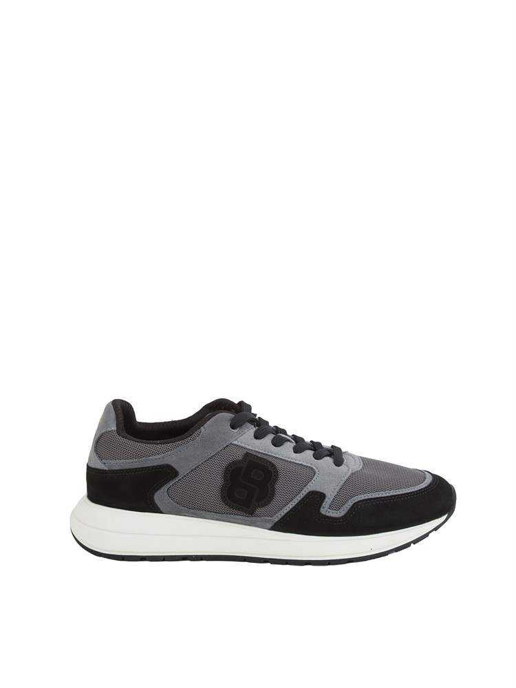 Sneakers grigie BOSS uomo in mesh e suede
