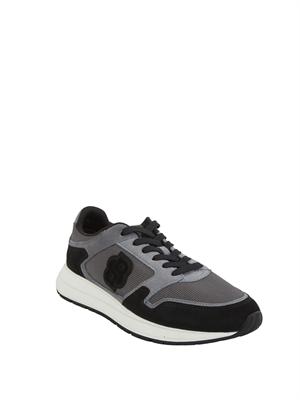 Sneakers grigie BOSS uomo in mesh e suede in UOMO