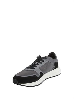 Sneakers grigie BOSS uomo in mesh e suede in UOMO