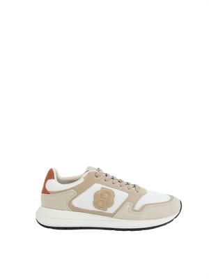 Sneakers beige BOSS uomo in mesh e suede in UOMO