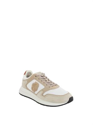 Sneakers beige BOSS uomo in mesh e suede in UOMO