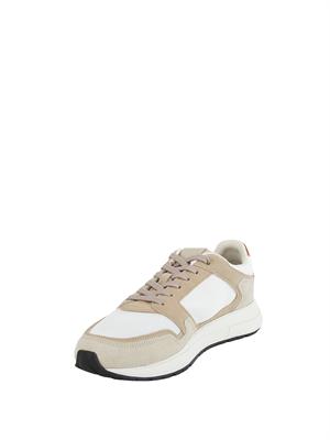 Sneakers beige BOSS uomo in mesh e suede in UOMO