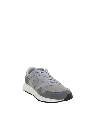 Sneakers grigie BOSS uomo in mesh e suede in UOMO