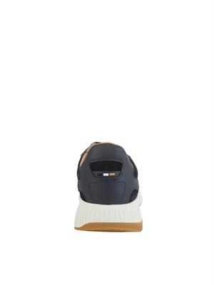 Sneakers Boss uomo in pelle blu in UOMO