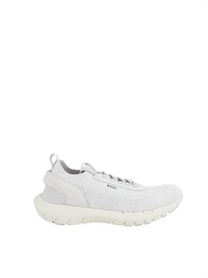 Sneakers bianche BOSS uomo con tomaia in maglia in UOMO