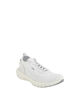 Sneakers bianche BOSS uomo con tomaia in maglia in UOMO