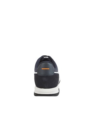 Sneakers Boss uomo in pelle blu in UOMO