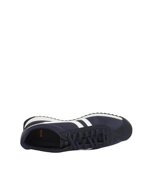 Sneakers Boss uomo in pelle blu in UOMO