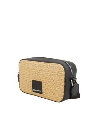 K.LAGERFELD Camera bag Karl Lagerfeld Jeans intrecciata beige in DONNA