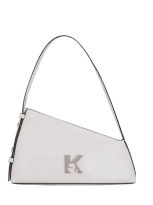 K.LAGERFELD Borsa geometrica Karl Lagerfeld Jeans in pelle bianca in DONNA