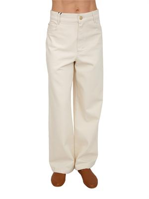 'S MAX MARA Pantaloni SMMZARINA Max Mara 'S in cotone elasticizzato crema in DONNA