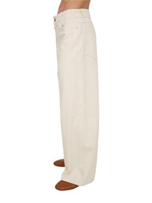 'S MAX MARA Pantaloni SMMZARINA Max Mara 'S in cotone elasticizzato crema in DONNA