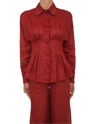 Camicia MSTORA Max Mara Studio in tela ramiÉ rossa in DONNA