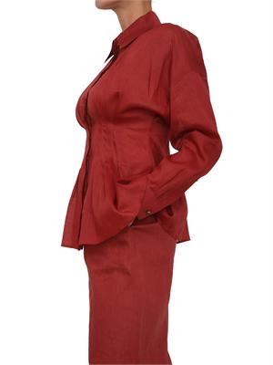 Camicia MSTORA Max Mara Studio in tela ramiÉ rossa in DONNA