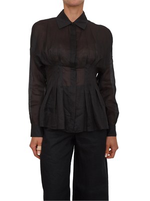 Camicia MSTORA Max Mara Studio in tela ramiÉ nera in DONNA