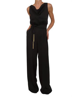 Tuta nera MSEDONATA Max Mara Studio in satin fluido in DONNA