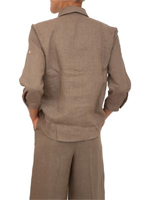 Camicia Emmgirello di Emme Marella in puro lino marrone in DONNA
