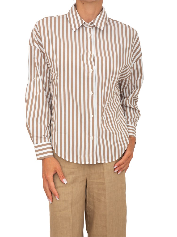 Camicia Emmuggioso di Emme Marella a righe beige