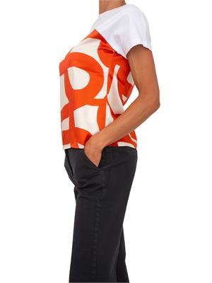 T-shirt Emmlampada Emme Marella in twill stampa in DONNA