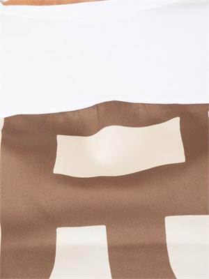 T-shirt Emmlampada Emme Marella in twill stampa marrone in DONNA