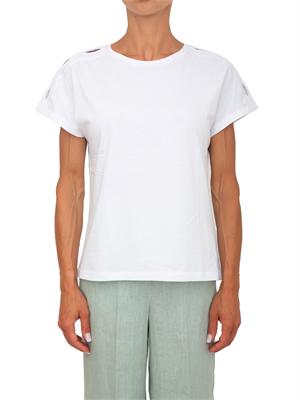 T-shirt bianca Emmchiffon di Emme Marella in cotone in DONNA