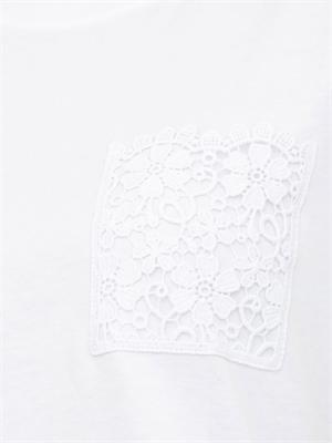 T-shirt bianca Emmfirma di Emme Marella con taschino in DONNA