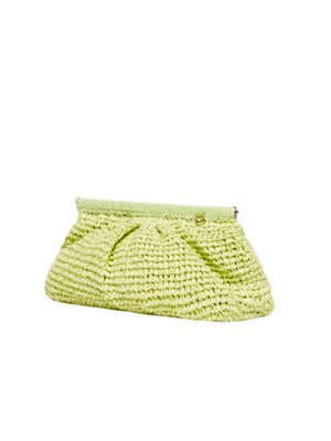 Borsa Paprica Emme Marella in rafia verde lime in DONNA