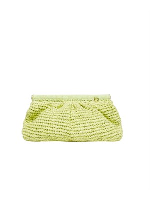 Borsa Paprica Emme Marella in rafia verde lime in DONNA