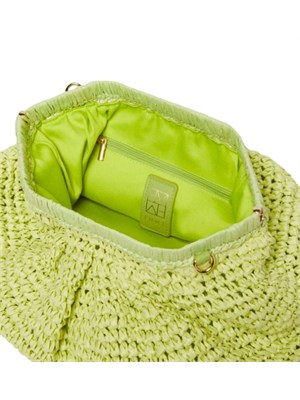 Borsa Paprica Emme Marella in rafia verde lime in DONNA